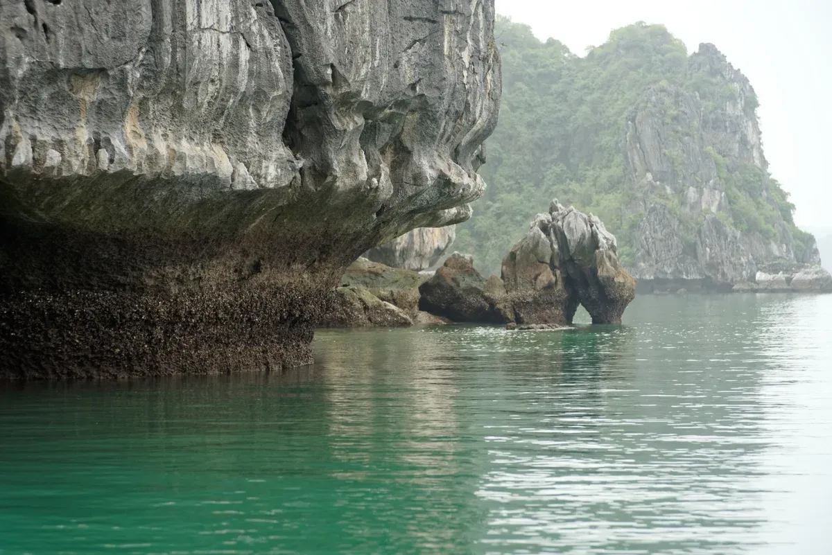 Islands southeast of Cat Ba in Lan Ha Bay on a 3-Day Ninh Binh and Lan Ha Bay Cruise