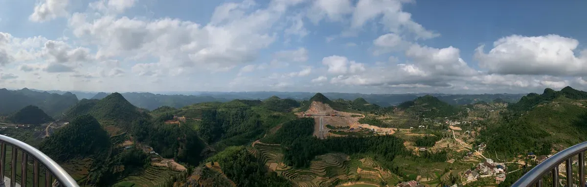 The view from the top of the Lung Cu flag tower on a Ha Giang Loop tour